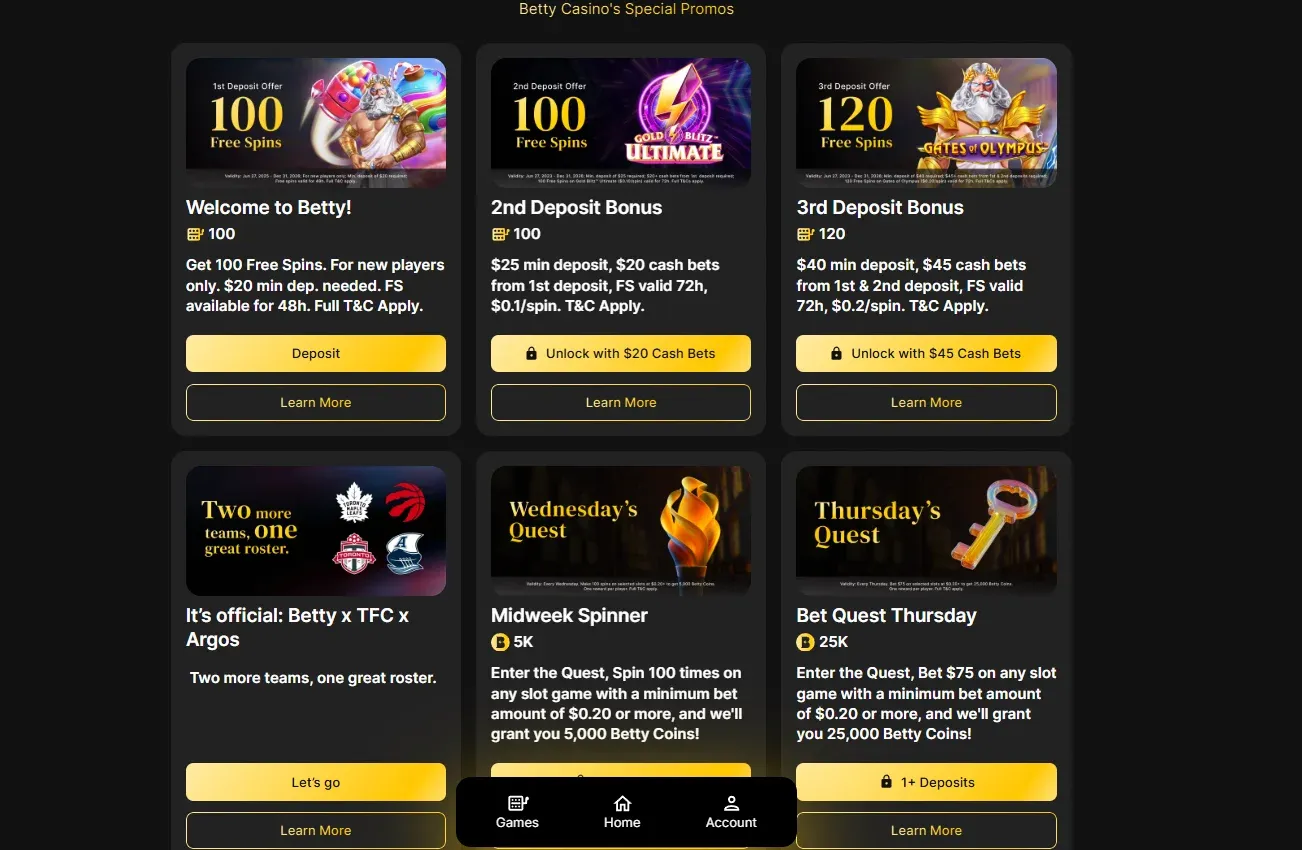 bonus betty casino